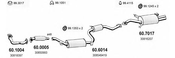 ART2488 Sistem de esapament ASSO 