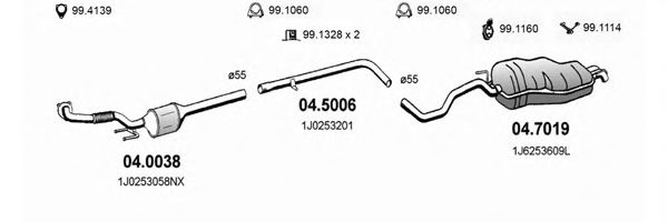 ART2611 Sistem de esapament ASSO 