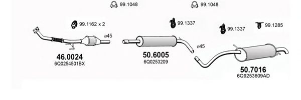 ART3712 Sistem de esapament ASSO 