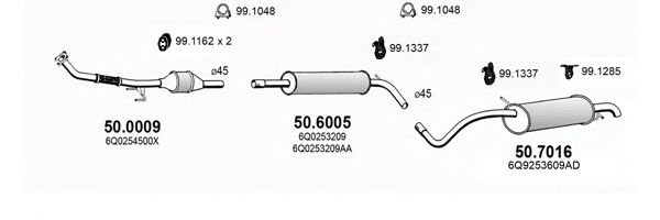 ART3720 Sistem de esapament ASSO 