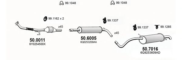 ART3722 Sistem de esapament ASSO 