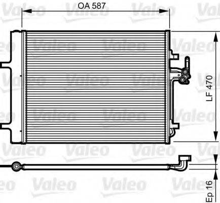 814184 Condensator, climatizare VALEO 
