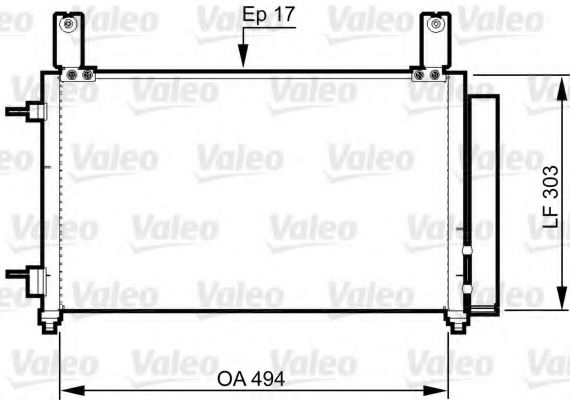 814358 Condensator, climatizare VALEO 