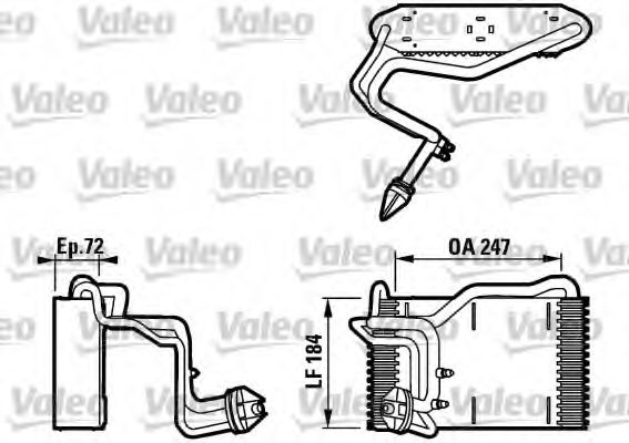 817077 evaporator,aer conditionat VALEO 