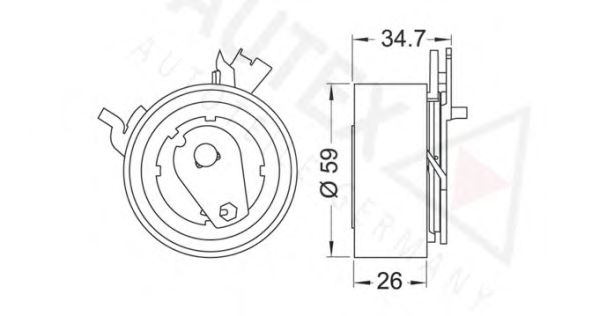 642037 rola intinzator,curea distributie AUTEX 
