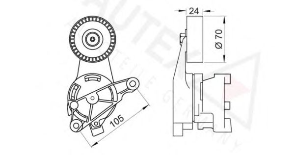 654084 intinzator,curea transmisie AUTEX 
