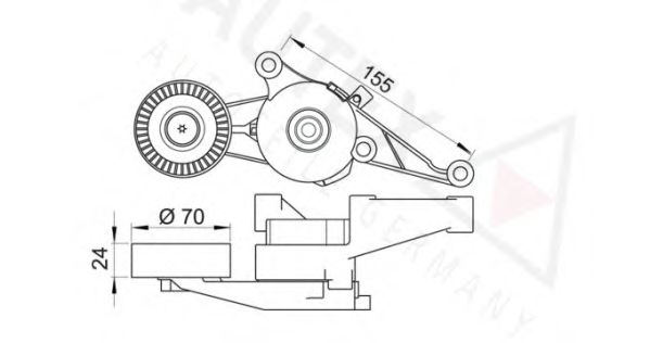 654160 intinzator,curea transmisie AUTEX 