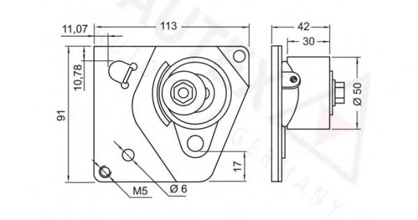654184 intinzator,curea distributie AUTEX 