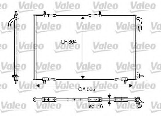 818000 Condensator, climatizare VALEO 