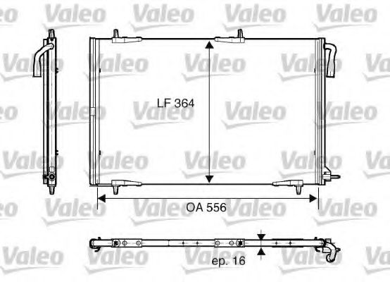 818001 Condensator, climatizare VALEO 