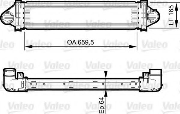 818245 Intercooler, compresor VALEO 