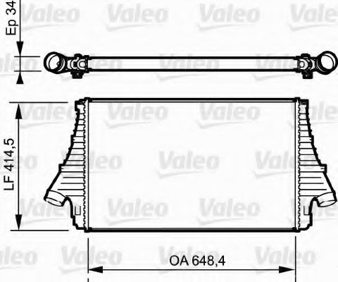 818722 Intercooler, compresor VALEO 