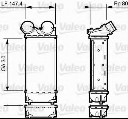 818841 Intercooler, compresor VALEO 