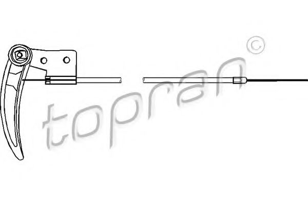 104 170 Cablu, capota motor TOPRAN 