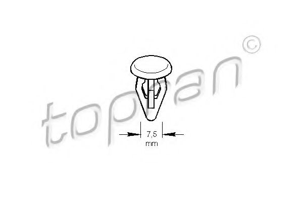 107 192 clips, acoperire decorativa si protectie TOPRAN 