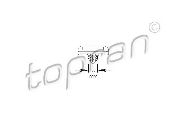 109 026 clips, acoperire decorativa si protectie TOPRAN 