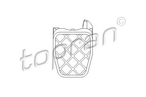 109 888 Acoperire pedala, pedala frana TOPRAN 