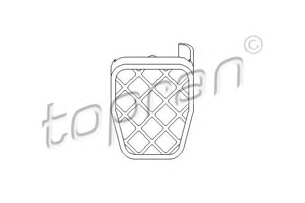 112 247 Acoperire pedala, pedala frana TOPRAN 