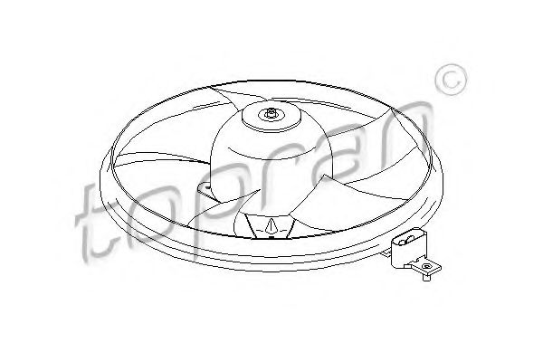 112 320 Ventilator, radiator TOPRAN 