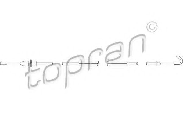 113 429 Cablu, deblocare usi TOPRAN 