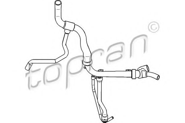 207 717 Furtun radiator TOPRAN 