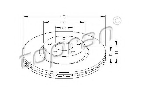 302 342 Disc frana TOPRAN 
