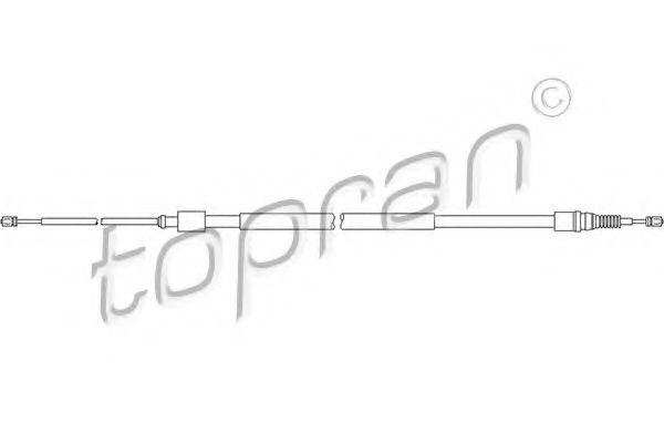 721 672 Cablu, frana de parcare TOPRAN 