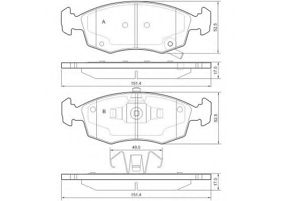 set placute frana,frana disc