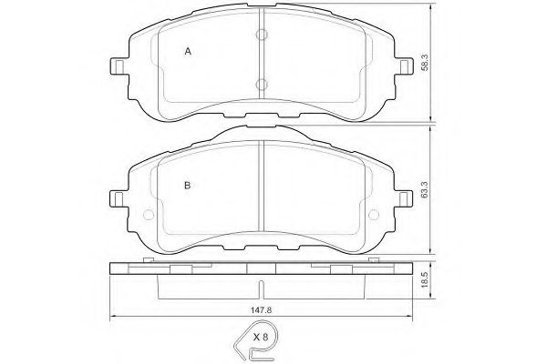 set placute frana,frana disc