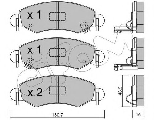 set placute frana,frana disc