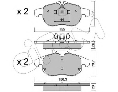 set placute frana,frana disc