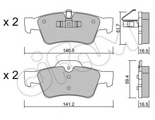set placute frana,frana disc
