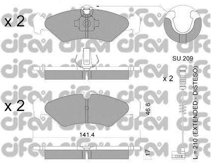 set placute frana,frana disc