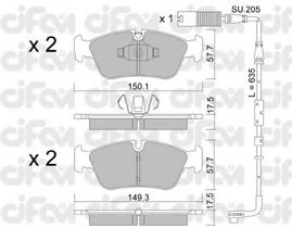 set placute frana,frana disc