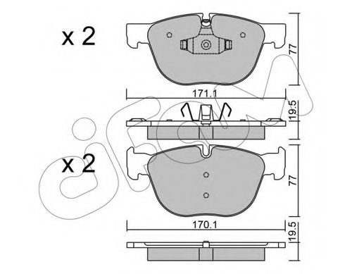 set placute frana,frana disc