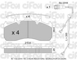 set placute frana,frana disc