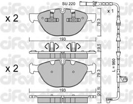 set placute frana,frana disc