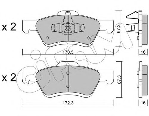 set placute frana,frana disc