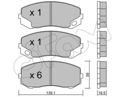 set placute frana,frana disc