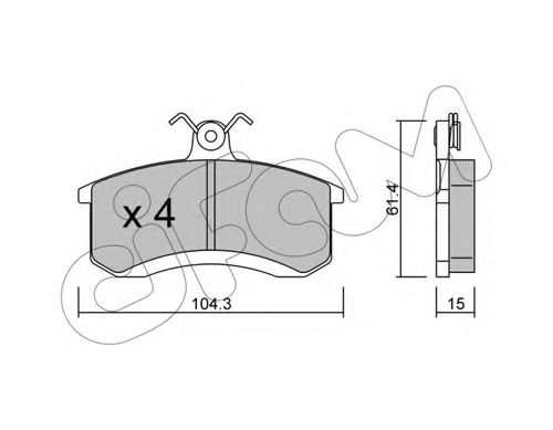 set placute frana,frana disc