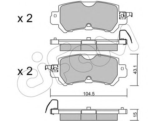 set placute frana,frana disc