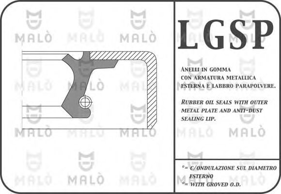 1176P simering, butuc roata MALÒ 