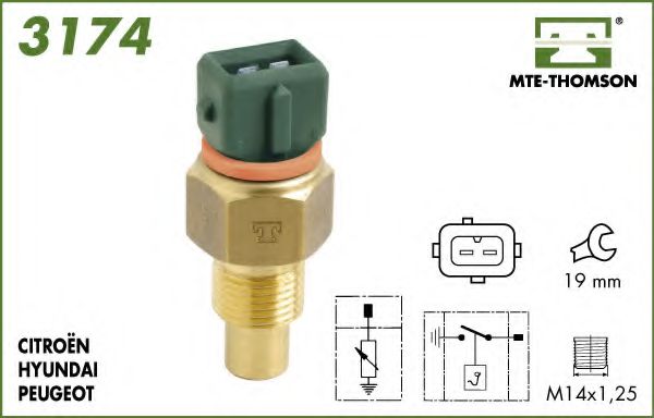3174 senzor,temperatura lichid de racire MTE-THOMSON 