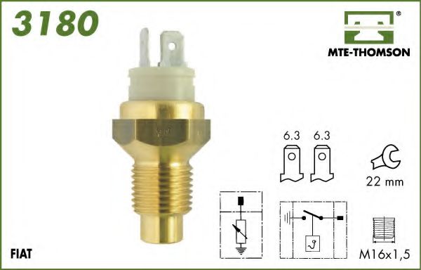 3180 senzor,temperatura lichid de racire MTE-THOMSON 