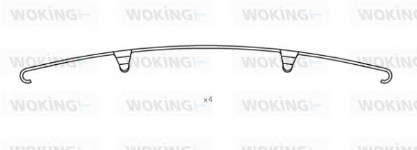 ACA8511.00 Set accesorii, placute frana WOKING 