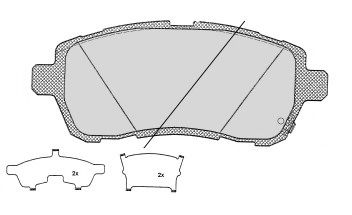 set placute frana,frana disc