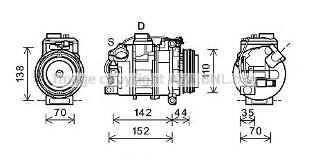 BWK423 Compresor, climatizare PRASCO 