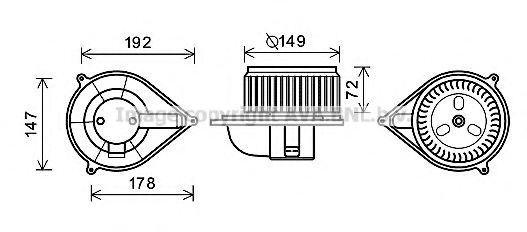 Electromotor, ventilatie interioara