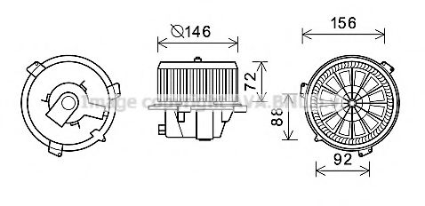 Electromotor, ventilatie interioara