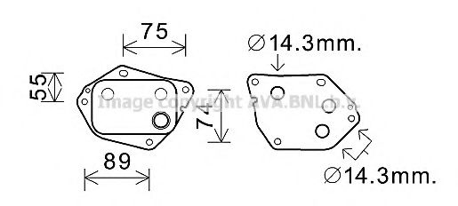 HY3288 Radiator ulei, ulei motor PRASCO 